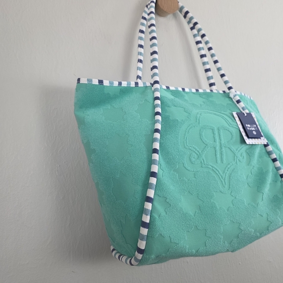NWT Roller Rabbit Target Star Geo Terry Beach Large Tote Bag - Picture 8 of 13